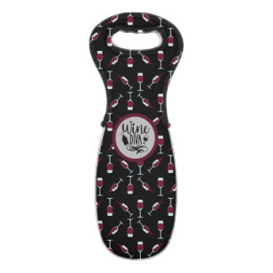 Wine Diva Wine Goblet Pattern Bag