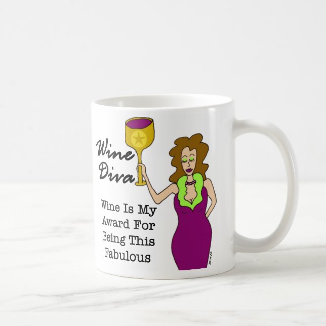 Wine Diva "Wine Is My Award..." Coffee Mug (Right)