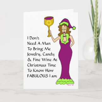 Wine Diva's "Just The Wine" Fabulous Christmas Holiday Card