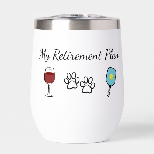 Wine, Dogs, and Pickleball Thermal Wine Tumbler (Front)