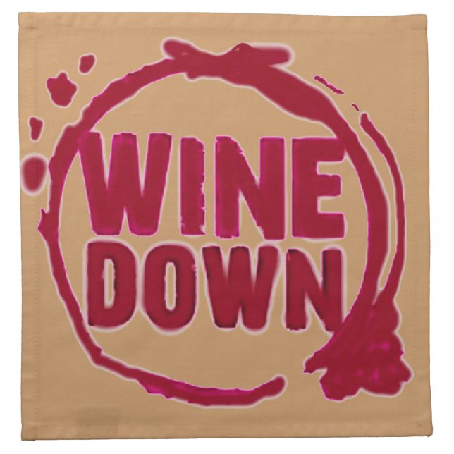 Wine Down fun cocktail napkin (Front)