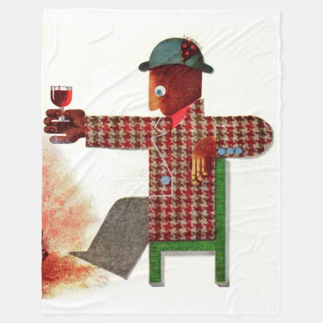 wine drinker AKA oenophile Fleece Blanket (Front)