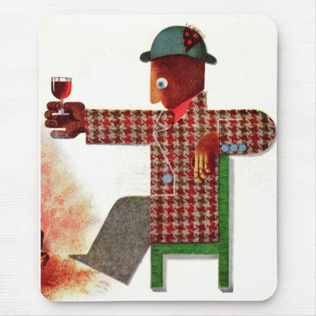 wine drinker AKA oenophile Mouse Pad (Front)