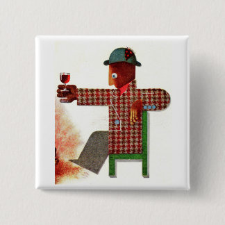 wine drinker AKA oenophile Pinback Button