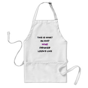 wine drinker, avid adult apron