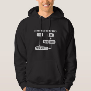 Wine Drinker Flow Chart Hoodie
