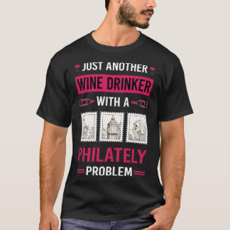 Wine Drinker Philately Postage Stamp Stamps T-Shirt