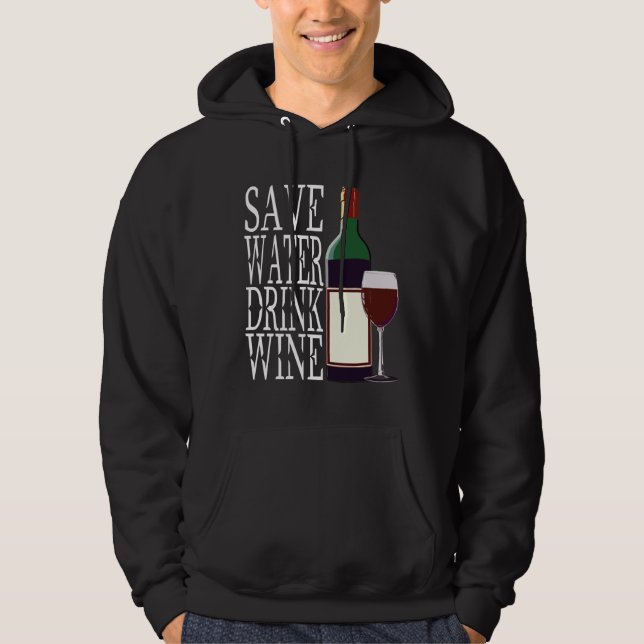 Wine Drinker Red Wine Winemaker Vino Red Wine Bott Hoodie (Front)