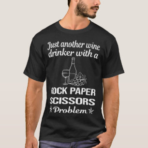 Wine Drinker Rock Paper Scissors T-Shirt