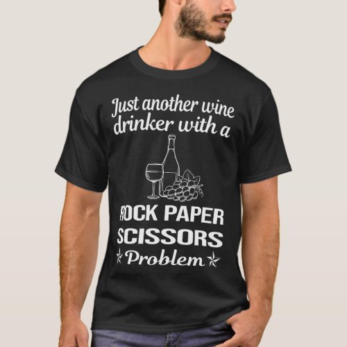 Wine Drinker Rock Paper Scissors T_Shirt