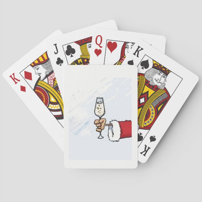 ***WINE DRINKING SANTA*** PLAYING CARDS (Back)