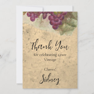 Wine Elegant 60th Birthday   Cheers to 60 Years  Thank You Card