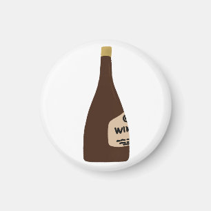 Wine Enthusiast Brown Bottle Sommelier Gift Magnet