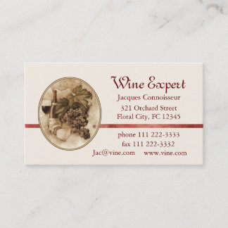 Wine Expert Business Card