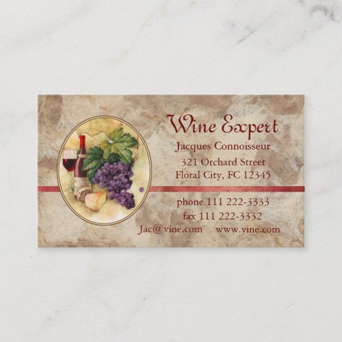 Wine Expert Business Card Templates