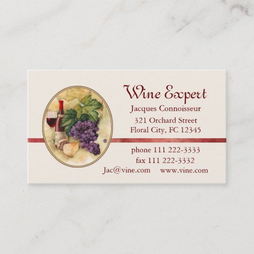 Wine Expert Business Card Template