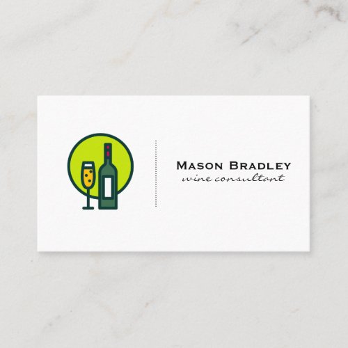 Wine Expert  Glass and Bottle Business Card