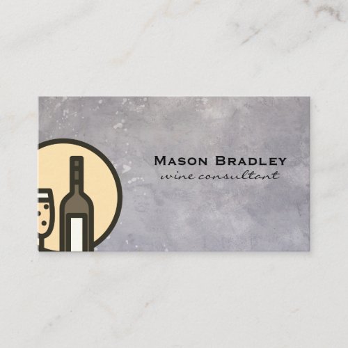 Wine Expert  Glass and Bottle Business Card