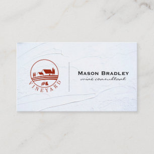 Wine Expert Glass and Bottle Vineyard Business Card