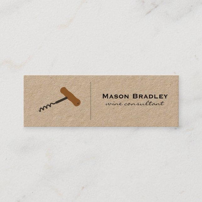 Wine Expert Mini Business Card (Front)