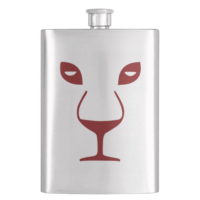 WINE FACE HIP FLASK (Front)