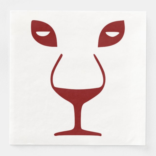 WINE FACE PAPER DINNER NAPKINS (Front)