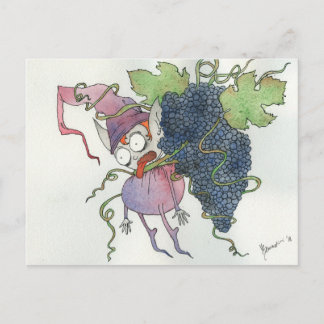 Wine fairy - I only drink horizontal text Postcard