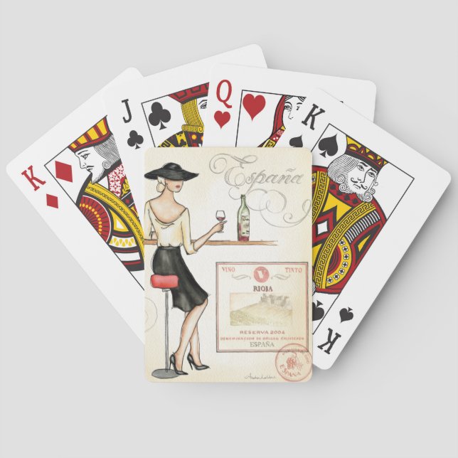 Wine Fashionista Poker Cards (Back)