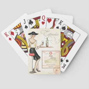 Wine Fashionista Poker Cards