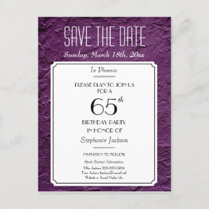 Wine Faux Textured Party or Reunion Save the Date Announcement Postcard