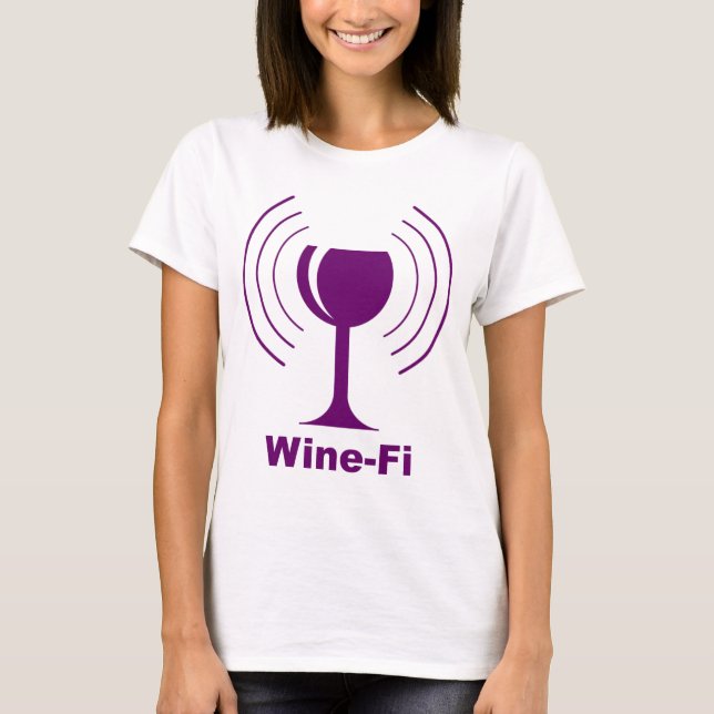 Wine-Fi Humor T-Shirt (Front)