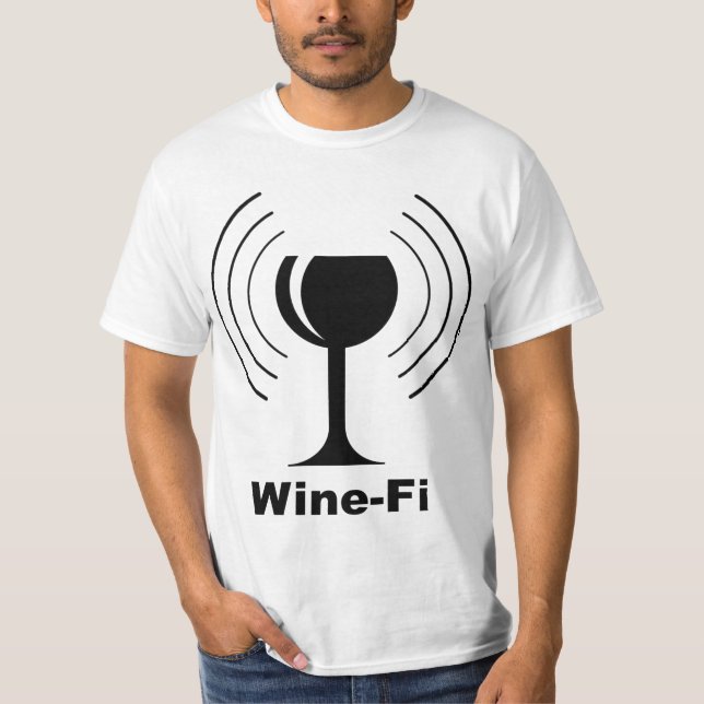 Wine-Fi Humor T-Shirt (Front)