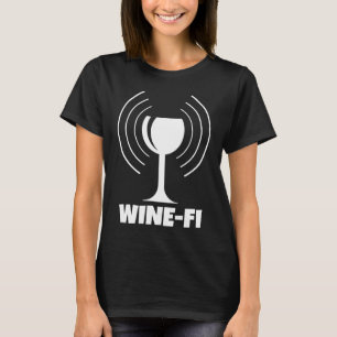 Wine-Fi Humor WiFi Waves T-Shirt