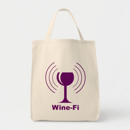 Wine_Fi Waves Purple Wine Glass Tote Bag