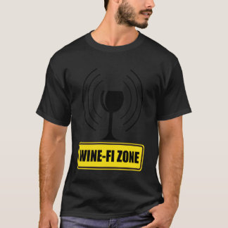 Wine-Fi WiFi Waves Adults Wireless Local Winery Ne T-Shirt