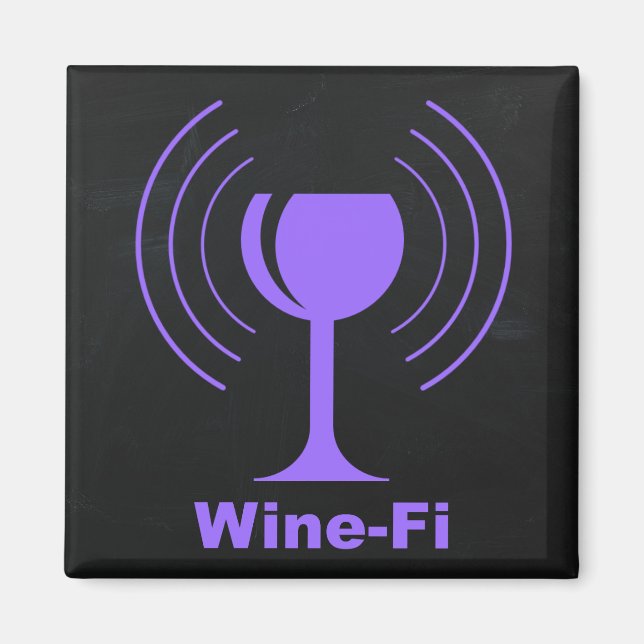 Wine-Fi Wine Lover Humor Magnet (Front)