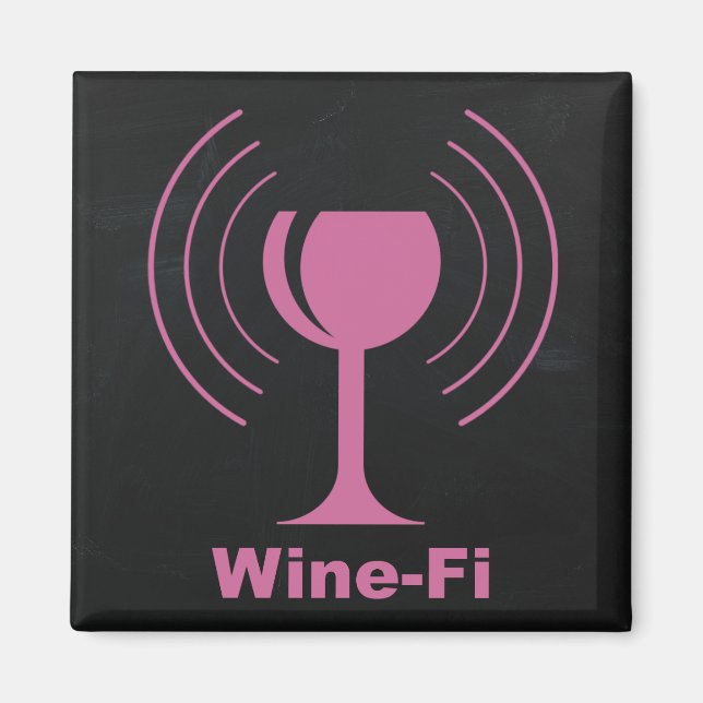 Wine-Fi Wine Lover Humor Magnet (Front)