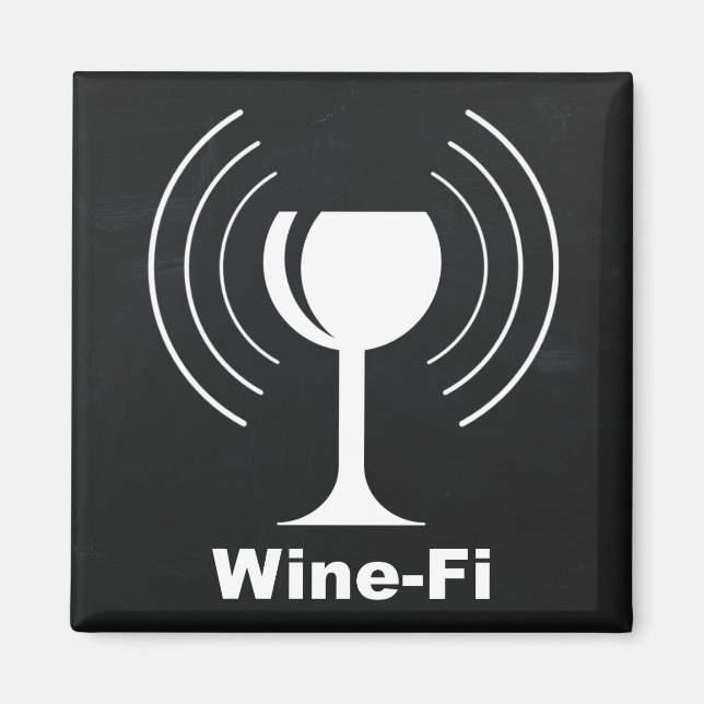 Wine-Fi Wine Lover Humor Magnet (Front)