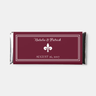 Wine Fleur de Lis Wedding Hershey Bar Favors