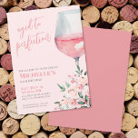 Wine Floral 60th Birthday Party Invitation<br><div class="desc">Blush Pink Wine Floral 60th Birthday Party Invitation. Celebrate sixty fabulous years with this elegant and feminine invitation featuring a mix of blush pink and deeper pink watercolor roses, blooms, greenery, and leaves beautifully arranged in the lower right corner. A modern watercolor wine glass filled with pink wine adds a...</div>