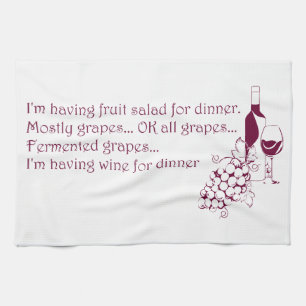 Wine for dinner towel