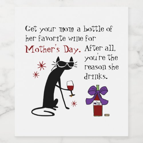 Wine for Mothers Day Wine Label