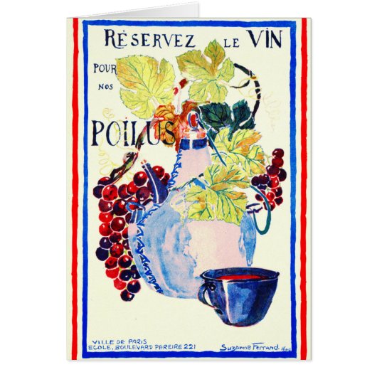 Wine for Soldiers 1916 Cards (Front)