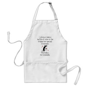 Wine for Special Occasions Funny Cat Adult Apron