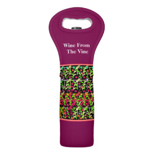 Wine From The Vine Red Pattern Bag