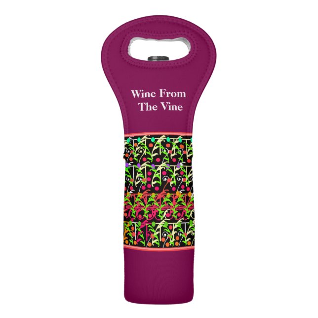 Wine From The Vine Red Pattern  Bag (Front)