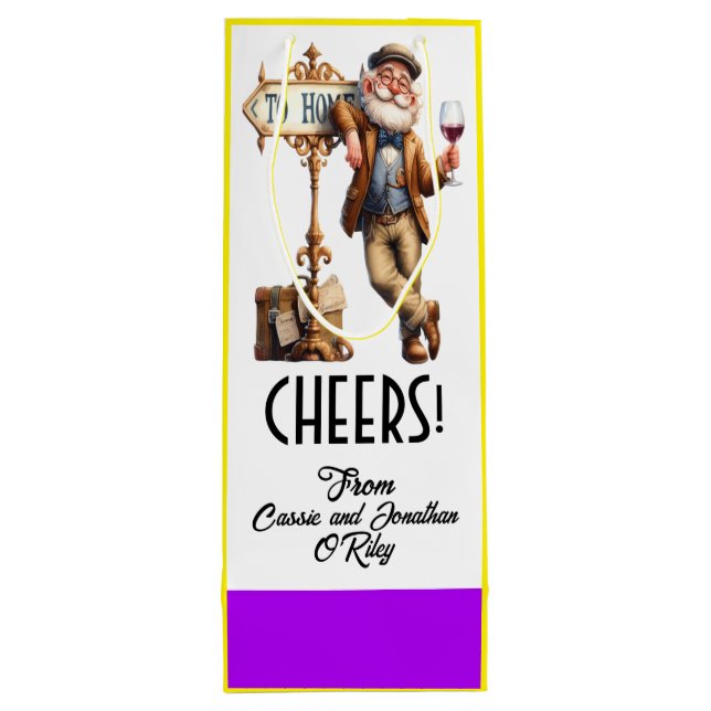 Wine Gift Bag version 4 SEE BACK (Back)