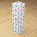 Wine Gift Box<br><div class="desc">This modern and chic Christmas tree design features a silver triangle with brightly colored baubles hanging on the tree. Colors of the bulbs include lime green, orange, pink, purple, cyan and blue. This original design will provide a highly curated look to your holiday gift giving. Matching wrapping paper, ornaments, party...</div>