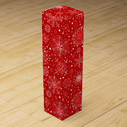 Wine Gift Box-Christmas Snowflakes Wine Box