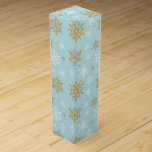 Wine Gift Box-Christmas Snowflakes Wine Box<br><div class="desc">This wine gift box is shown in a festive Christmas holiday snowflakes print.
Customize this box or buy as is.



Stock Image
freepik.com</div>